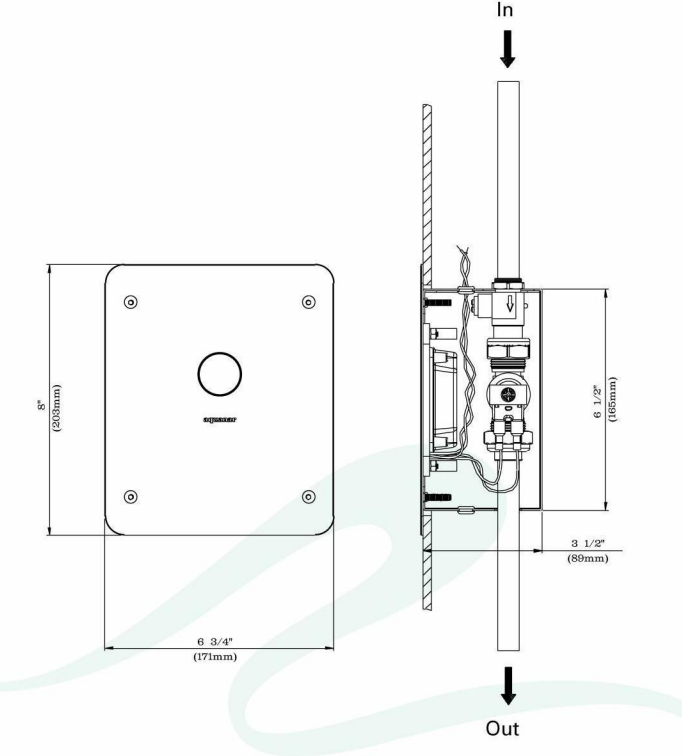 A2120 Electronic Urinal Control, Flush Mount